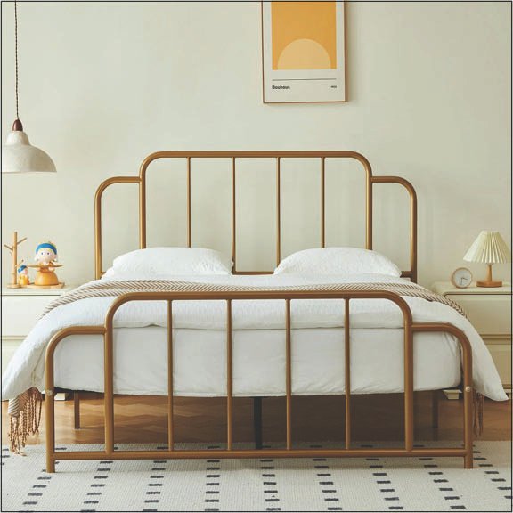 Antique-Bronze Metal Bed